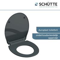 Duroplast WC-bril SLIM ANTHRAZIT met soft-close en quick-release, antraciet - thumbnail