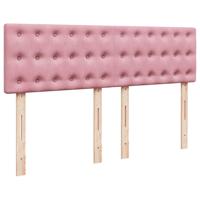 Boxspring met matras fluweel roze 180x200 cm - thumbnail