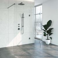 Inloopdouche Compleet Just Creating Profielloos 100x140 cm Reversed Gunmetal Sanitop - thumbnail