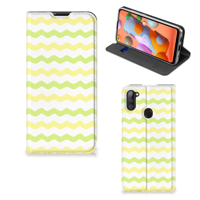 Samsung Galaxy M11 | A11 | Hoesje met Magneet | Waves Yellow - thumbnail