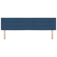LED Hoofdbord met LED-striplichten Blauw 180 cm Polyester - thumbnail