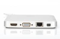 Digitus DA-70863 notebook dock & poortreplicator Bedraad USB 3.2 Gen 2 (3.1 Gen 2) Type-C Zilver - thumbnail