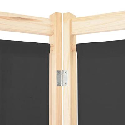 Kamerscherm met 4 panelen 160x170x4 cm stof grijs