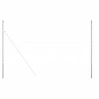 Hekpalen 12 pcs Zilver 140 cm Gegalvaniseerd staal - thumbnail