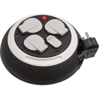 Brennenstuhl Comfort Line kabelkast driemaal met USB / mini kabelhaspel (indoor kabelhaspel voor thuis met USB-oplaadfunctie, 3m kabel) - 1109220600