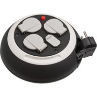 Brennenstuhl Comfort Line kabelkast driemaal met USB / mini kabelhaspel (indoor kabelhaspel voor thuis met USB-oplaadfunctie, 3m kabel) - 1109220600 - thumbnail