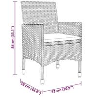 3-delige Tuinset poly rattan beige - thumbnail