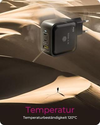 ICY BOX GaN Wandladegerät USB-C-adapter 65 W USB-C stekker, USB-A-stekker USB PD 3.0, Quick Charge 3.0 Zwart Binnen Qualcomm Quick Charge 3.0, GaN, USB Power