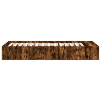 Bedframe bewerkt hout gerookt eikenkleurig 75x190 cm - thumbnail