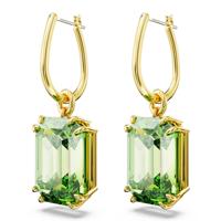 Swarovski 5676071 Oorhangers Millenia Octagon goudkleurig-groen 4.5 x 1.5 x 1.3 cm - thumbnail