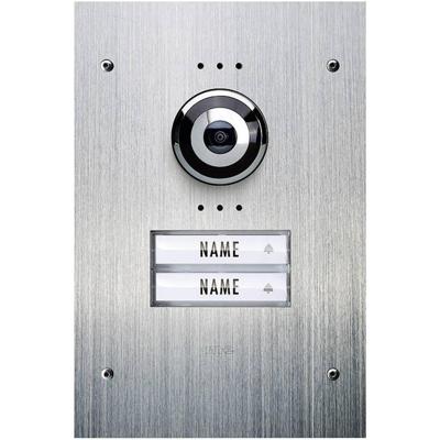 m-e modern-electronics Vistadoor Buitenunit voor Video-deurintercom Kabelgebonden Tweegezinswoning RVS