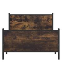 Bedframe zonder matras metaal gerookt eikenkleurig 107x203 cm - thumbnail