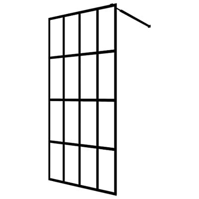 VidaXL Inloopdouchewand 90x195 cm transparant gehard glas