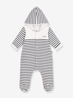 Lange sweater met capuchon marineblauw - thumbnail