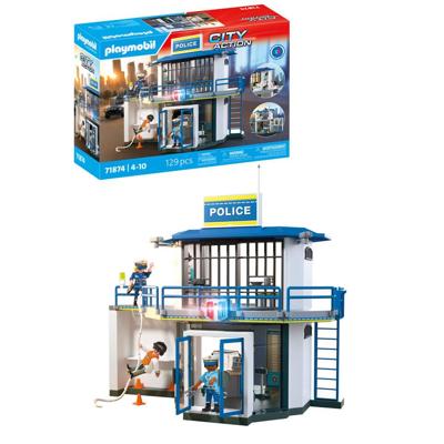 Playmobil 71874 Politiebureau met onderzoekskamer, politieagenten, City Action, 129 onderdelen, vanaf 4 jaar