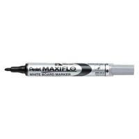 Whiteboardmarker Pentel MWL5S Maxiflo rond 1mm zwart | 12 stuks - thumbnail