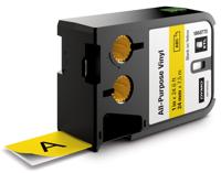 Dymo XTL tape ft 24 mm, zwart op geel, vinyl - thumbnail