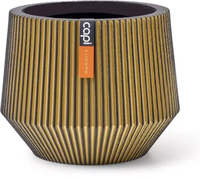 Vaas cilinder geo groove d19h16 zwart