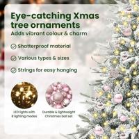 VidaXL Artificial pre-lit kerstboom met ballenset groen 180 cm - thumbnail