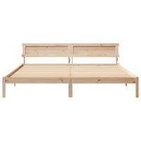 Bedframe met hoofdeinde Bruin 200 x 200 cm Massief grenenhout - thumbnail