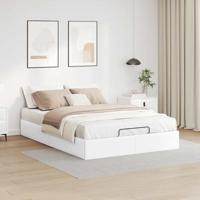 Bedframe zonder matras 140x190 cm kunstleer wit - thumbnail