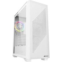 Sharkoon vs9 rgb white midi tower behuizing (wit | 2x usb-a | 1x usb-c | rgb | tempered glass) - thumbnail