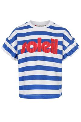 LOOXS Little Zomer sweater meisjes s/s gestreept - wit