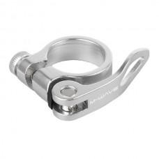 Mirage zadelpenklem met snelspanner 31.8mm. zilver