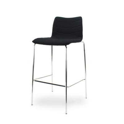 Workliving Verona Barkruk - Zwart Mirage - Chroom onderstel