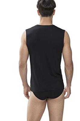 Heren Mouwloos shirt V-hals - Dry Cotton - Katoenen shirts zonder mouwen zwart