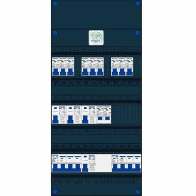 GACIA krachtgroepenkast 9 groepen krachtgroep 16A 400V 3 aardlekschakelaars kookgroep HS 4P 40A