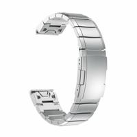 By Qubix - Stainless steel schakelband - Zilver - Compatible met Garmin Instinct 3-50mm - Compatible Garmin bandje - thumbnail