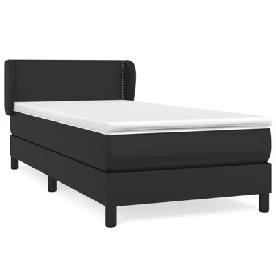 Boxspring met matras kunstleer zwart 180x200 cm - thumbnail