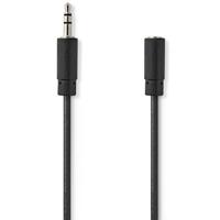 Stereo-Audiokabel | 3,5 mm Male - 3,5 mm Female | 1,0 m | Zwart - thumbnail