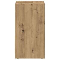 Wastafelkast 60x33x60 cm bewerkt hout artisanaal eikenkleurig - thumbnail