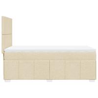 Boxspring met matras stof crèmekleurig 160x200 cm - thumbnail