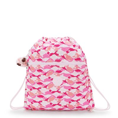 Kipling Supertaboo large drawstring bag-Pink Palm