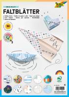 Origami papier met print, 50 vellen FOLIA DIN meerkleurig - thumbnail