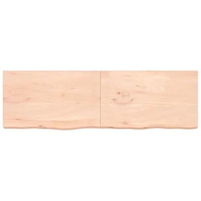 VidaXL Wastafelblad 200x60x(2-6) cm onbehandeld massief hout