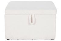 Kruk Home ESPRIT Wit Polyester Hout MDF 60 x 60 x 36 cm - thumbnail