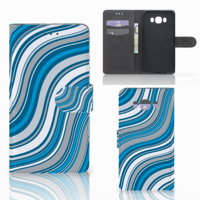 Samsung Galaxy J7 2016 Telefoon Hoesje Waves Blue - thumbnail