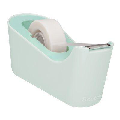 Scotch verzwaarde plakbandafroller inclusief 4 rollen Scotch magic tape, muntgroen