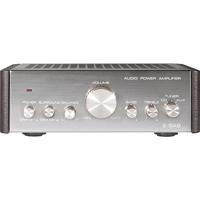 Renkforce E-SA9 Stereoversterker 2 x 12 W Zilver (metallic), Donkerbruin - thumbnail