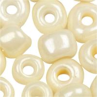 Creativ Company Rocailles, d 3 mm, afm 8/0, gatgrootte 0,6-1,0 mm, ivoor, 25 gr/ 1 doos - thumbnail