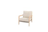 Julia lounge stoel brushed teak incl. 2 kussens 75x85,5x82 cm taupe 4SO - 4so - thumbnail