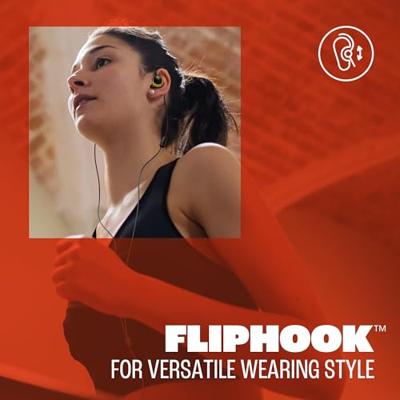 JBL Endurance Run 3 bedrade sporthoofdtelefoon met FlipHook & TwistLock-technologie, IP65 stofdicht en waterbestendig, JBL Pure Bass Sound, in-line microfoon en afstandsbediening, USB-C, zwart/grijs