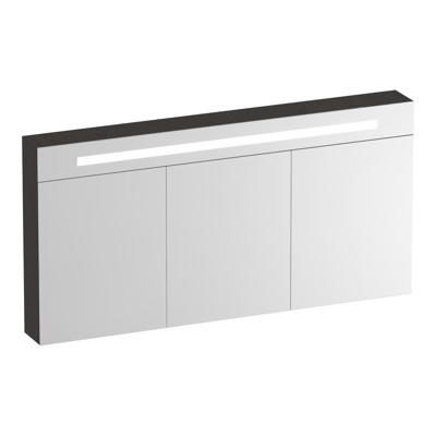 Brauer Promise Deluxe Spiegelkast - 140 cm - met Verlichting - 3 Dubbelzijdige Spiegeldeuren - Timber Anthracite