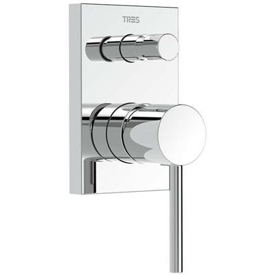 Douchekraan Tres Max | Inbouw | Mengkraan | Excl.Inbouwdeel | 2-weg | Rond | Chroom