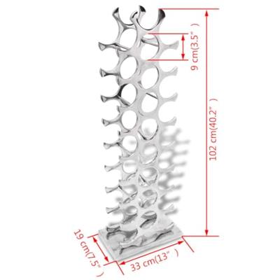 Wijnrek 27 flessen zilverkleurig aluminium Wijnrek 27 flessen zilverkleurig aluminium