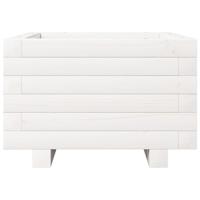 Plantenbak 40x40x26,5 cm massief grenenhout wit - thumbnail